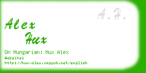 alex hux business card